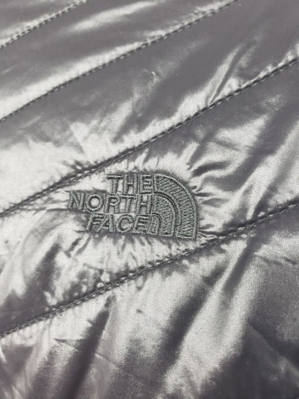 The North Face Black Puffer Jacket Womens M Medium Full Zip Cinched Waist - Picture 14 of 16